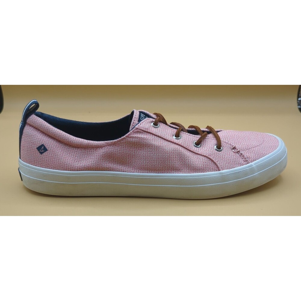 Sperry Crest Vibe Canvas Rawhide Lace Nautical Sneaker Pink Womens 12 STS86816